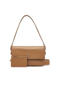 TOMMY HILFIGER - Tommy Hilfiger Torebka Th Distinct Conv Crossover AW0AW17219 Brązowy. Kolor: brązowy. Materiał: skórzane #4