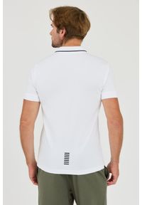 EA7 Emporio Armani - EA7 Biała męska koszulka polo, Rozmiar M. Typ kołnierza: polo. Kolor: biały #5