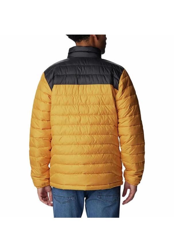columbia - Kurtka Turystyczna Puchowa Męska Columbia Powder Lite Jacket. Kolor: brązowy, wielokolorowy, żółty. Materiał: puch