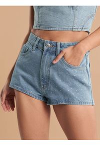 Sinsay - Szorty jeansowe - niebieski. Kolor: niebieski. Materiał: jeans #1