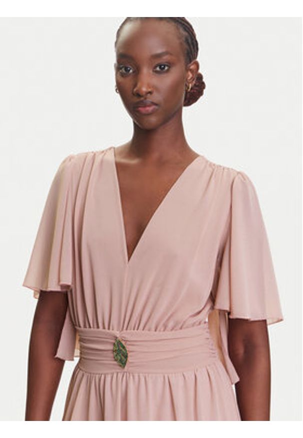 Fracomina Sukienka wieczorowa FQ25SD3011W41201 Różowy Regular Fit. Kolor: różowy. Materiał: syntetyk. Styl: wizytowy