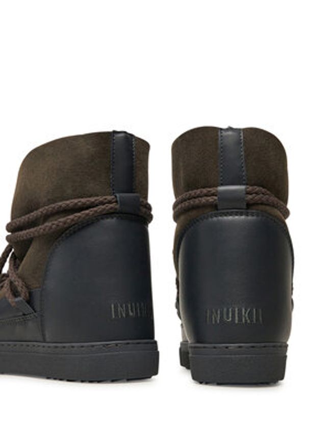 Inuikii Śniegowce Classic Wedge 75203-005 Szary. Kolor: szary. Materiał: zamsz, skóra