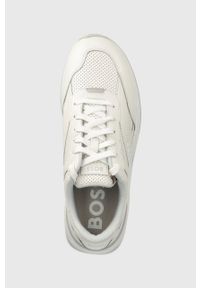 BOSS sneakersy skórzane Kurt kolor biały 50502902. Zapięcie: sznurówki. Kolor: biały. Materiał: materiał, guma #3