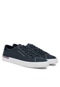 TOMMY HILFIGER - Tommy Hilfiger Tenisówki Core Corporate Vulc Canvas FM0FM05398 Granatowy. Kolor: niebieski. Materiał: materiał #4