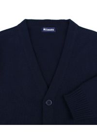 M. Lasota - Rozpinany Sweter na Guziki - Lasota - Granatowy, z Kieszeniami. Kolor: niebieski. Materiał: akryl, bawełna. Sezon: zima, jesień