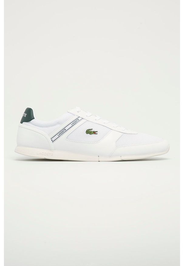 Lacoste Buty kolor biały. Nosek buta: okrągły. Zapięcie: sznurówki. Kolor: biały. Materiał: guma