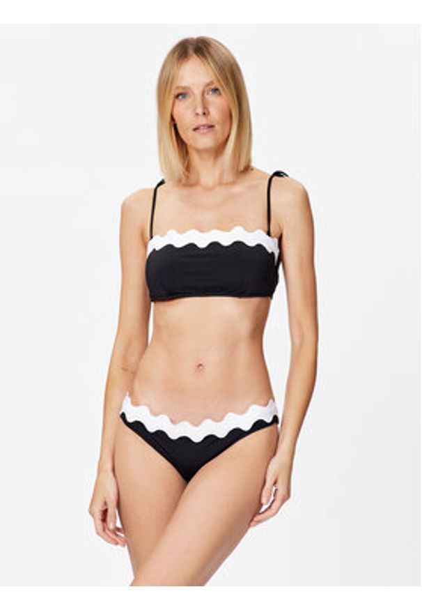 Seafolly Dół od bikini Gia 40711-717 Czarny. Kolor: czarny. Materiał: syntetyk