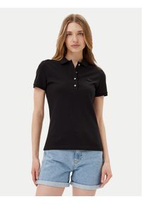 Lacoste Polo PF5462 Czarny Slim Fit. Typ kołnierza: polo. Kolor: czarny. Materiał: bawełna