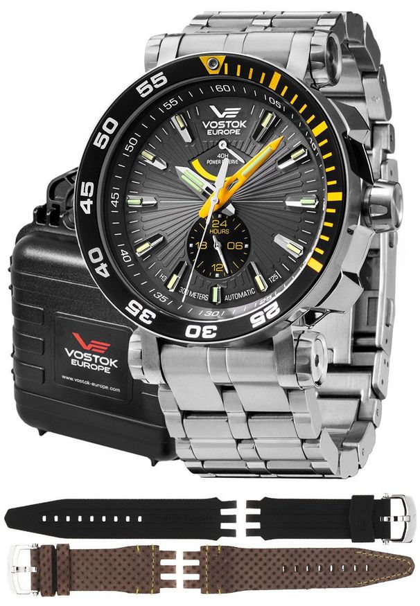 Zegarek męski Vostok Europe YN84-575A539B srebrny. Kolor: srebrny