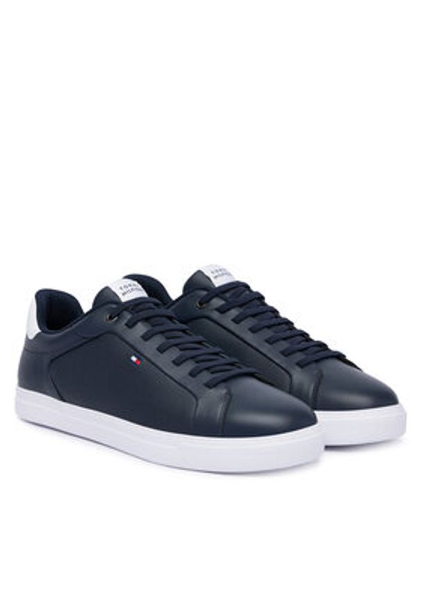 TOMMY HILFIGER - Tommy Hilfiger Sneakersy Icon Court FM0FM05946 Granatowy. Kolor: niebieski. Materiał: skóra