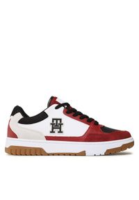 TOMMY HILFIGER - Tommy Hilfiger Sneakersy Basket Street Mix FM0FM04695 Biały. Kolor: biały. Materiał: skóra