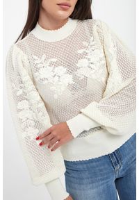 Twinset Milano - Sweter damski ażurowy TWINSET. Wzór: ażurowy #5