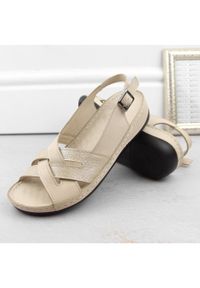 Skórzane sandały damskie beżowe T.Sokolski L24-159 beżowy. Kolor: beżowy. Materiał: skóra #6
