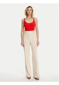 Morgan Top 251-DOUBI Czerwony Slim Fit. Kolor: czerwony. Materiał: wiskoza #5