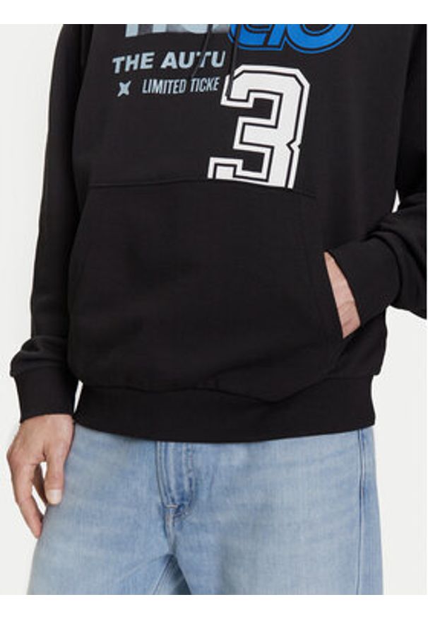 Hugo - HUGO Bluza Nesidi 50544196 Czarny Loose Fit. Kolor: czarny. Materiał: bawełna