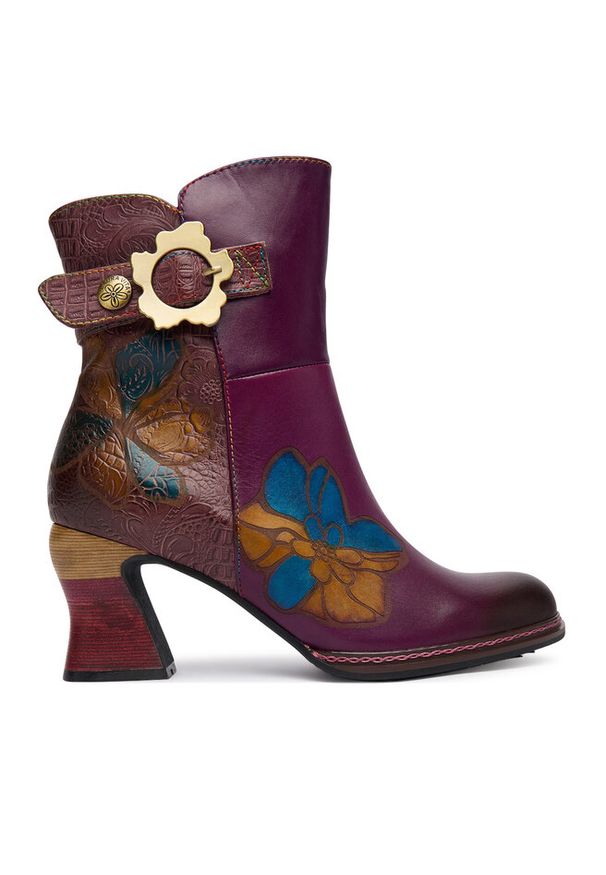 Botki Laura Vita. Kolor: fioletowy