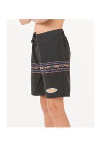 Spodenki surfingowe dla dzieci Rip Curl Mirage Raw Energy Geo - Boy Czarny. Kolor: czarny