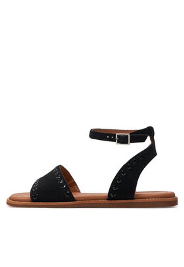 Clarks Sandały Maritime May 26176290 Czarny. Kolor: czarny. Materiał: zamsz, skóra