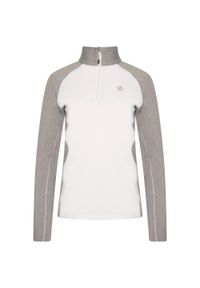 DARE 2B - Damska bluza narciarska z suwakiem Involved II. Kolor: biały, wielokolorowy, szary. Materiał: poliester, elastan. Sport: narciarstwo