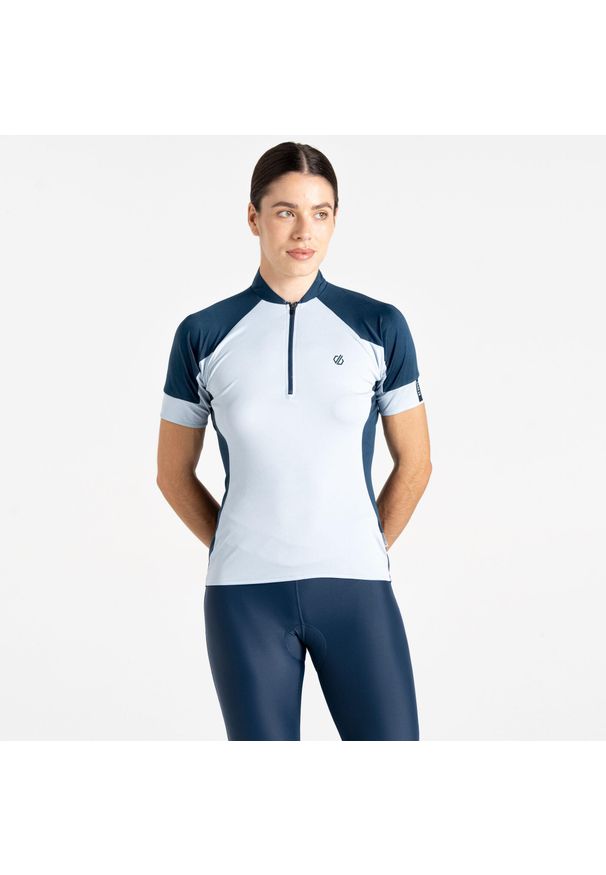 DARE 2B - Koszulka rowerowa damska Flutter. Kolor: niebieski. Materiał: materiał. Długość: długie. Sport: fitness, turystyka piesza