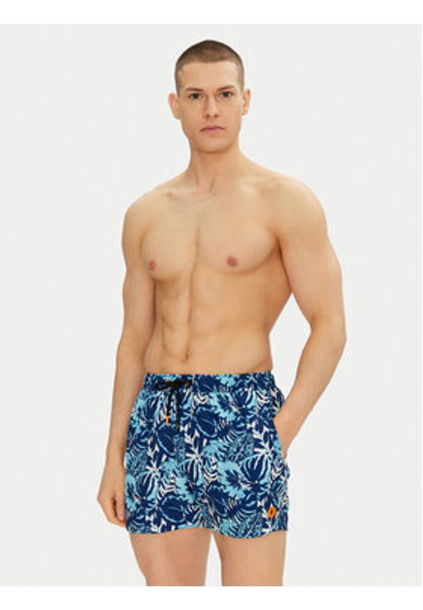 Save The Duck Szorty kąpielowe DW1222M SIPO20 Niebieski Regular Fit. Kolor: niebieski. Materiał: syntetyk