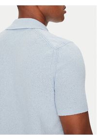 TOMMY HILFIGER - Tommy Hilfiger Polo MW0MW39531 Błękitny Regular Fit. Typ kołnierza: polo. Kolor: niebieski. Materiał: syntetyk #4