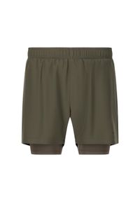 ENDURANCE - Szorty 2 w 1 Endurance Kros. Kolor: zielony. Sport: fitness #1