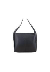 Barberini's - Shopper bag skórzany BARBERINI'S czarny 915-1. Kolor: czarny. Wzór: aplikacja. Materiał: skórzane. Styl: casual, klasyczny. Rodzaj torebki: na ramię