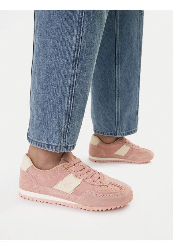 Beverly Hills Polo Club Sneakersy EO-WP40-250-04 Różowy. Kolor: różowy. Materiał: skóra, zamsz