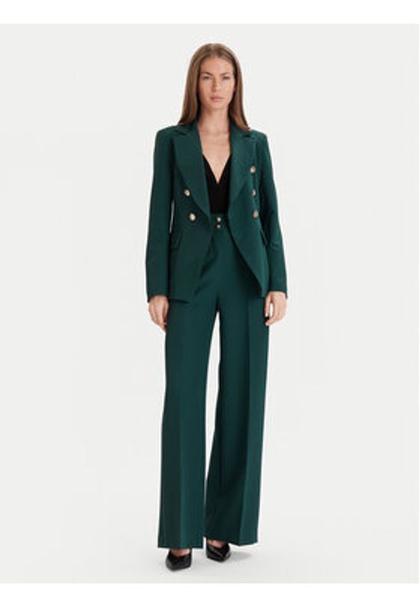 Maryley Spodnie materiałowe 25IB680/M17 Zielony Regular Fit. Kolor: zielony. Materiał: syntetyk