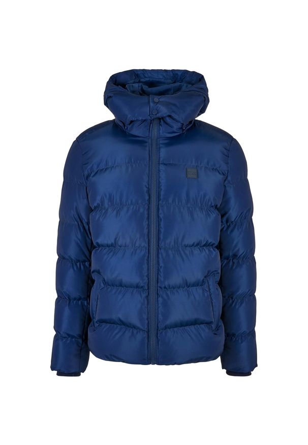 Urban Classics - Męska Kurtka Puchowa Z Kapturem. Typ kołnierza: kaptur. Kolor: niebieski. Materiał: puch. Sport: turystyka piesza