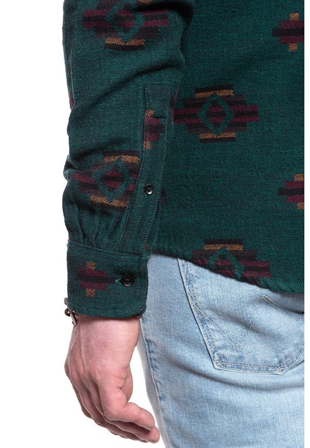 Wrangler - WRANGLER LS 1PKT FLAP SHIRT PINE W5A4BBG01 112130041