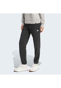 Adidas - Spodnie fitness damskie. Kolor: czarny. Materiał: materiał, dresówka. Sport: fitness #1
