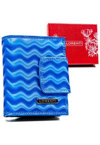 LORENTI - Portfel damski Lorenti 42329-WAV niebieski. Kolor: niebieski. Materiał: skóra