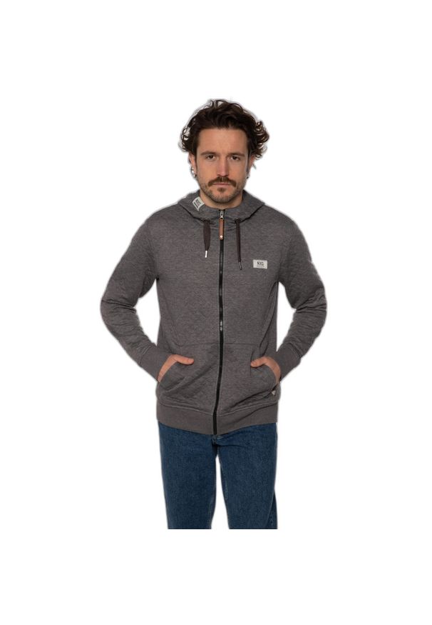 Bluza z kapturem i zamkiem błyskawicznym Protest Nxgoxfordy. Typ kołnierza: kaptur. Kolor: szary. Materiał: materiał