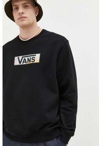 Vans bluza bawełniana męska kolor czarny z nadrukiem. Kolor: czarny. Materiał: bawełna. Długość rękawa: długi rękaw. Długość: długie. Wzór: nadruk. Styl: klasyczny #3