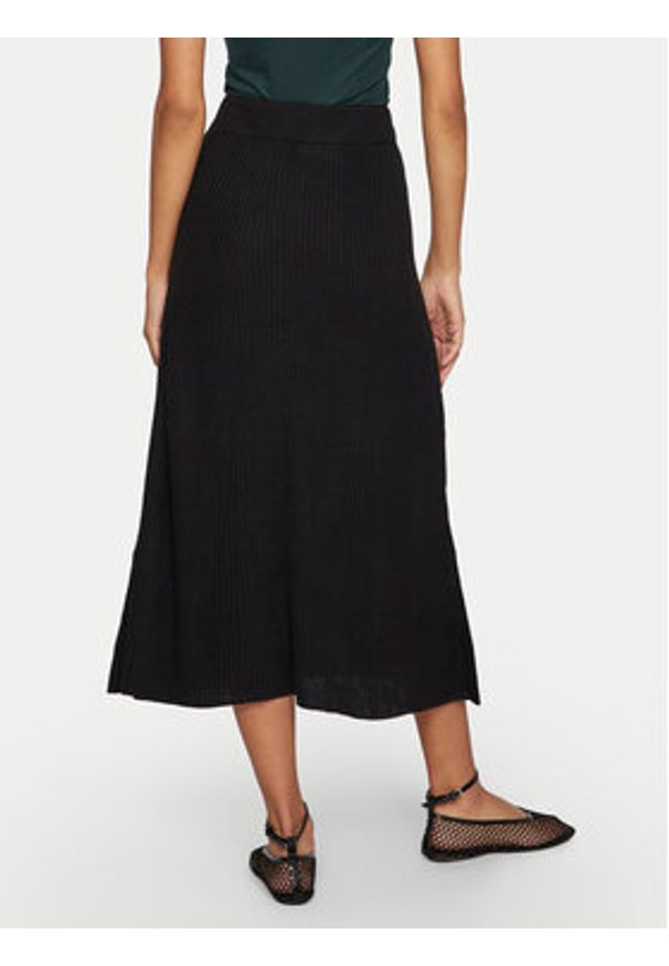 Vila Spódnica midi Olina 14098891 Czarny Regular Fit. Kolor: czarny. Materiał: syntetyk