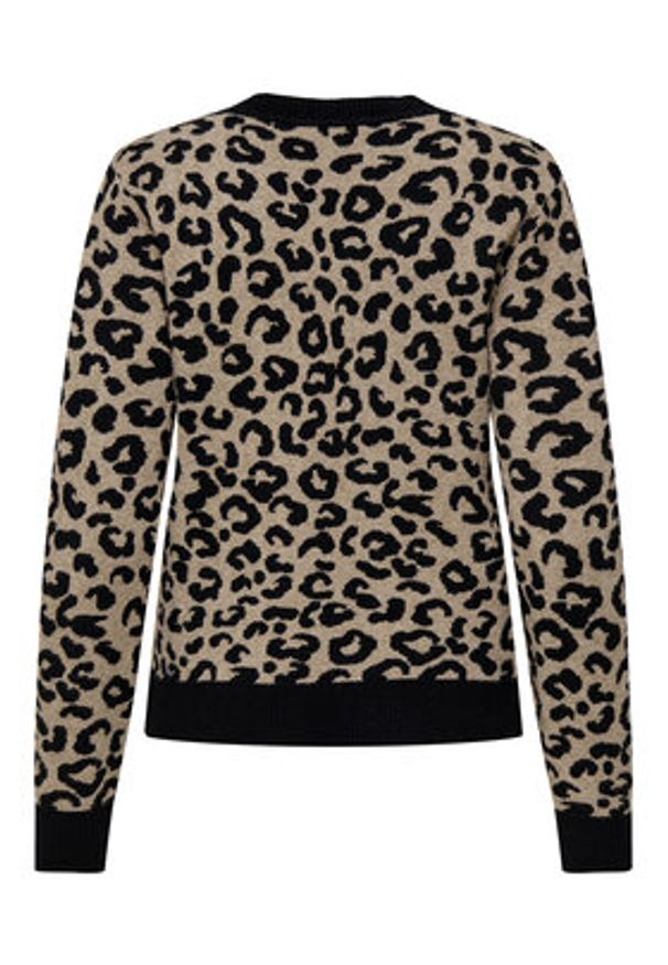 only - ONLY Kardigan Leo 15349819 Brązowy Regular Fit. Kolor: brązowy. Materiał: syntetyk