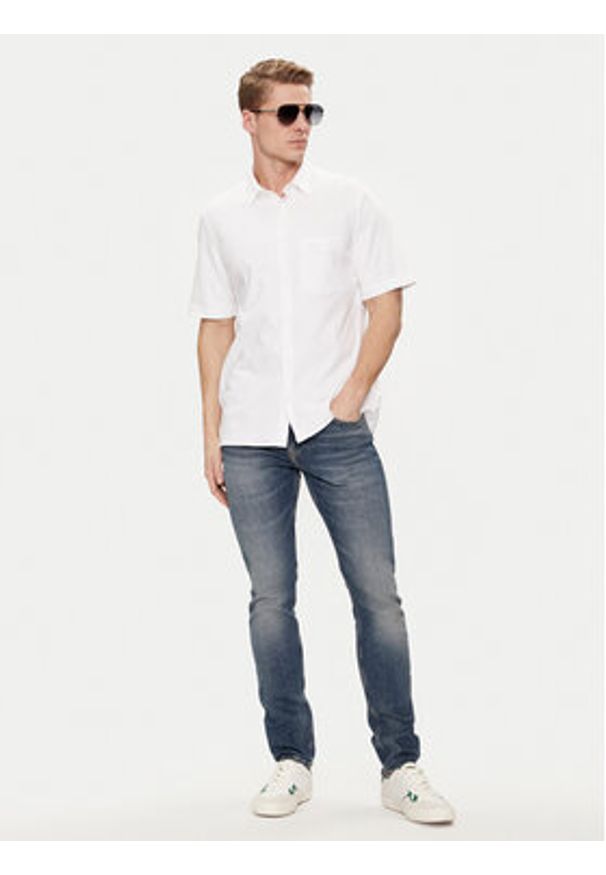 Calvin Klein Koszula K10K112708 Biały Regular Fit. Kolor: biały. Materiał: bawełna