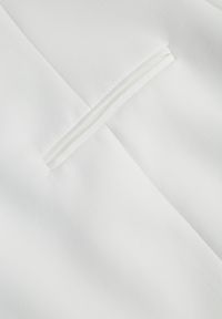 Born2be - Biała Elegancka Sukienka o Kroju Bombki Ozdobiona Imitacją Kieszeni Ialane. Okazja: do pracy, na randkę, na spotkanie biznesowe. Kolor: biały. Wzór: aplikacja. Typ sukienki: bombki. Styl: elegancki #6