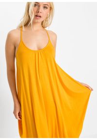 Sukienka z koronką bonprix żółto-pomarańczowy. Kolor: żółty. Materiał: koronka. Wzór: koronka #4