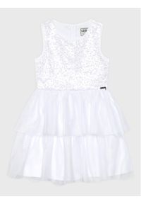 Guess Sukienka elegancka J3RK29 KBL10 Biały Regular Fit. Kolor: biały. Materiał: syntetyk. Styl: elegancki #1