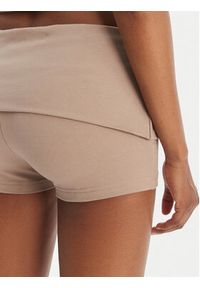 Juicy Couture Szorty sportowe Roll Down JCWHS126307 Beżowy Slim Fit. Kolor: beżowy. Materiał: bawełna #5