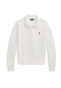 Polo Ralph Lauren Kardigan 211972110002 Biały Slim Fit. Typ kołnierza: polo. Kolor: biały. Materiał: bawełna #4