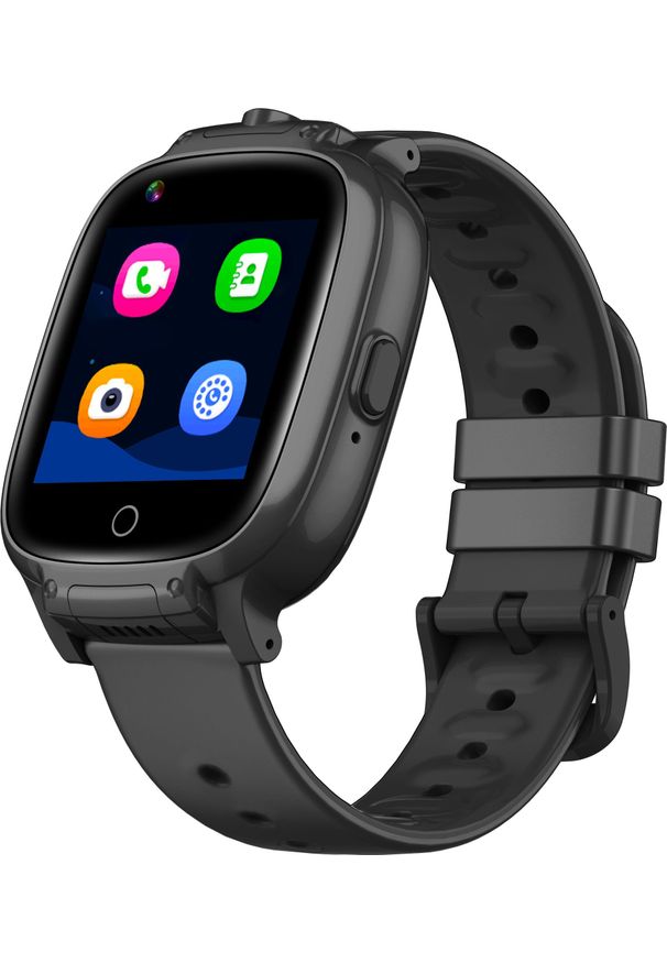 GARETT - Smartwatch Garett Kids Twin 4G Czarny (Kids Twin 4G czarny). Rodzaj zegarka: smartwatch. Kolor: czarny