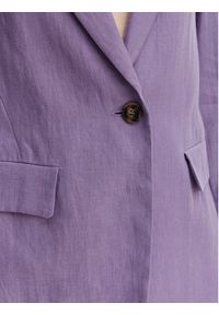 Marella Marynarka Vincita 2615041012 Fioletowy Regular Fit. Kolor: fioletowy. Materiał: len #4