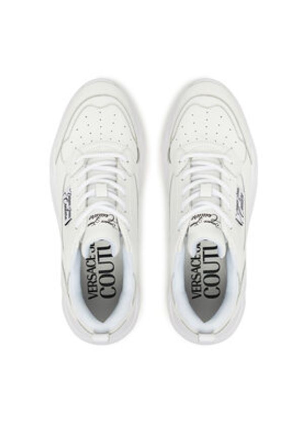 Versace Jeans Couture Sneakersy 79VA3SC2 ZPB23 003 Biały. Kolor: biały. Materiał: skóra