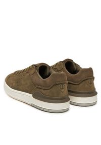 Clarks Sneakersy Courtlite2 Run 26181324 Khaki. Kolor: brązowy. Materiał: nubuk, skóra. Sport: bieganie #2