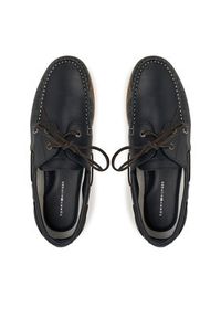 TOMMY HILFIGER - Tommy Hilfiger Półbuty Th Boat Shoe Core Lth FM0FM05569 Granatowy. Kolor: niebieski. Materiał: skóra