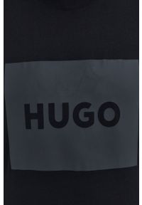 Hugo - HUGO t-shirt bawełniany 50467952 kolor czarny z nadrukiem. Kolor: czarny. Materiał: bawełna. Wzór: nadruk #5